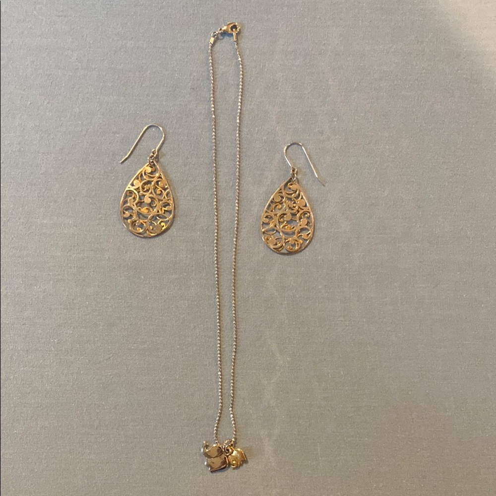 Elegant Lucky Elephant Jewelry Set